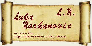 Luka Markanović vizit kartica